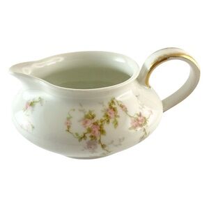 Theodore Haviland Limoges France Porcelain Creamer Pink Roses Garland Vintage